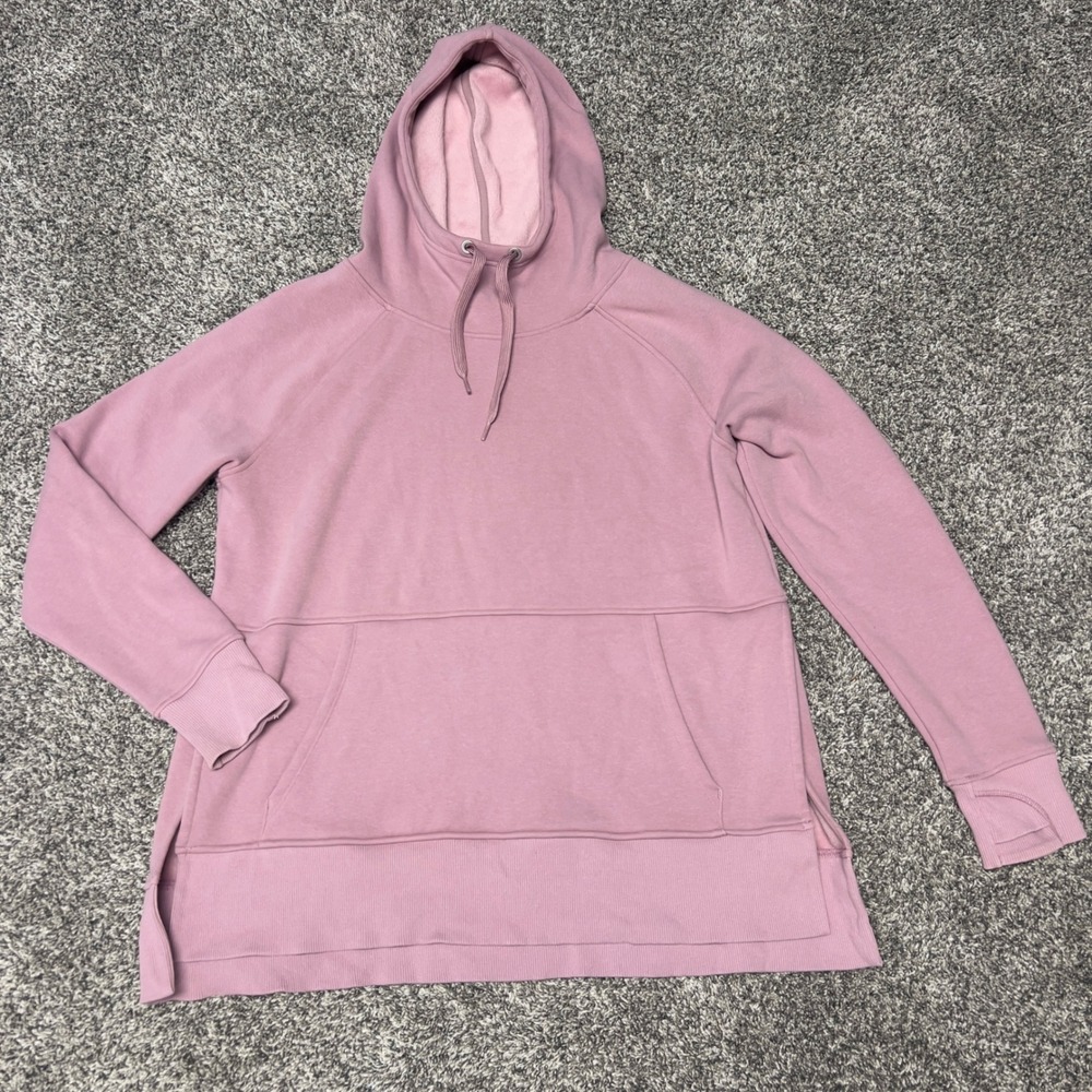 Athleta Cozy Karma Longer Hoodie Sweatshirt Size Medium Fleece Pullover